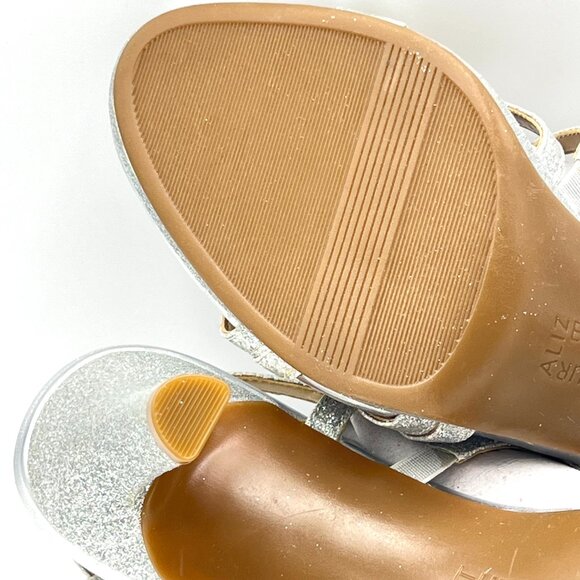 Naturalizer Womens Size 10 10M‎ Baylor Silver Strappy Dress Sandals Heels Shoes - Picture 10 of 14